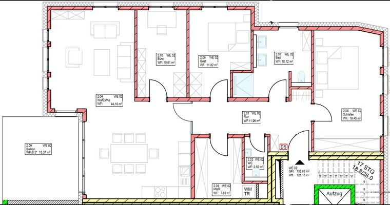 OG WE 2 Grundriss