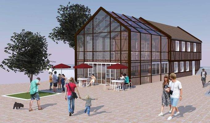 Genehmigte Planung Süd-Ost Ansicht