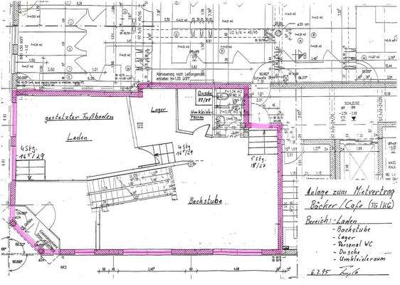 Grundriss Backstube & Lager