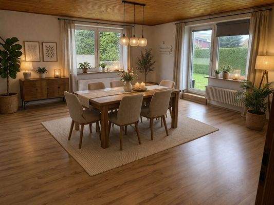 KI-generiertes Wohnbeispiel Esszimmer