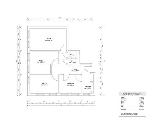 Grundriss der Gewerbeeinheit