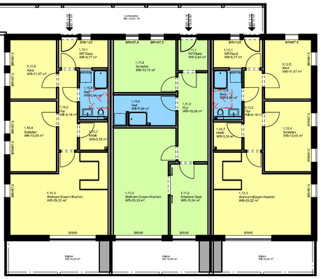 Grundriss OG - WE 11 Mitte