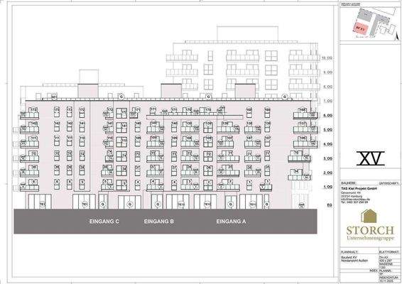 Baufeld XV Nordausrichtung