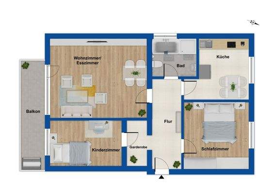 Grundriss 1. Obergeschoss