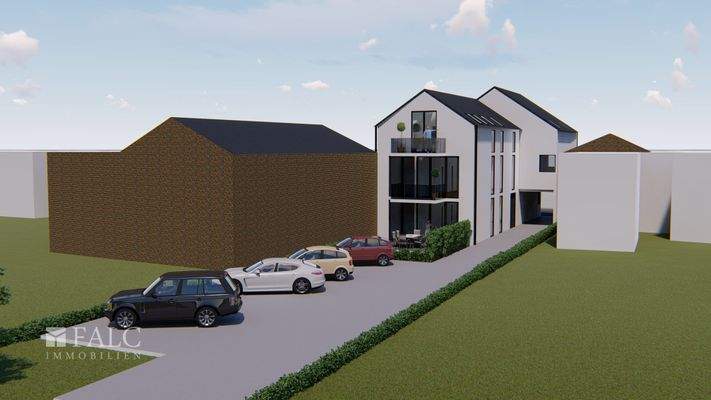 Rückansicht - Stellplätze