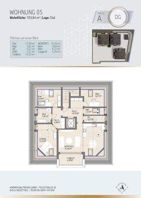 Grundriss Haus A Whg 5 Dachgeschoss
