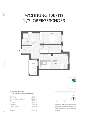 Grundriss Wohnung 112