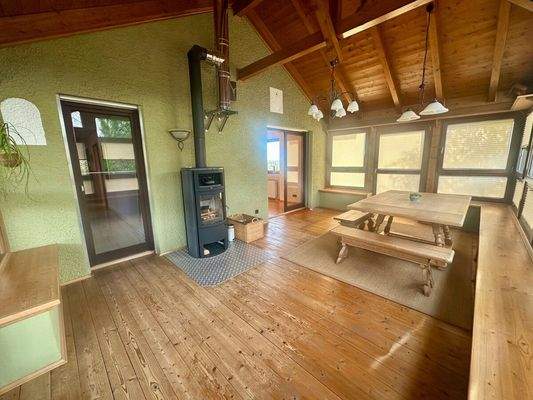 Wintergarten mit Schwedenofen