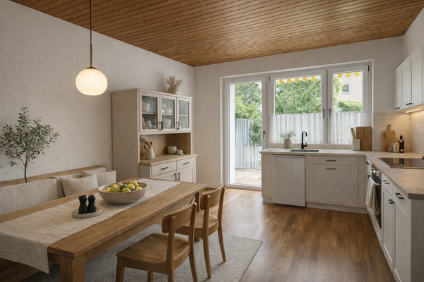 Küche Einrichtungsbeispiel (KI-generiert)