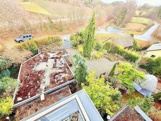 Aufsicht Garten und Grundstück