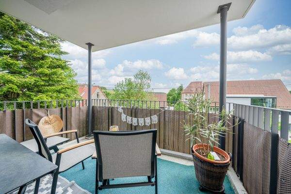 Überdachter Balkon beispielhaft