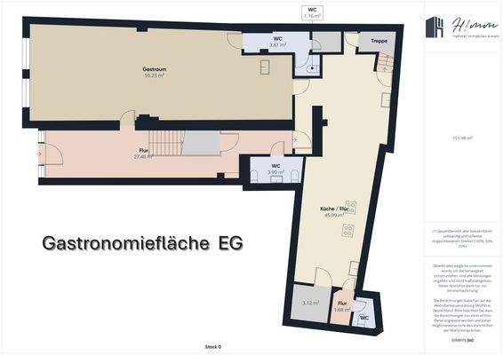 Grundriss Gastronomiefläche EG_ 