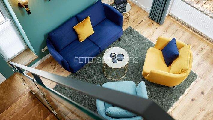 Wohnbereich WE 14 Blick von der Galerie