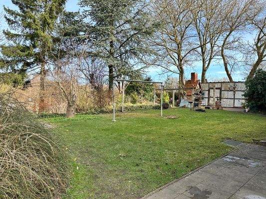 Freifläche direkt hinter dem Haus