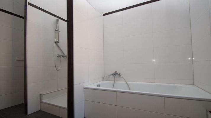 Bathroom with shower and bathtub