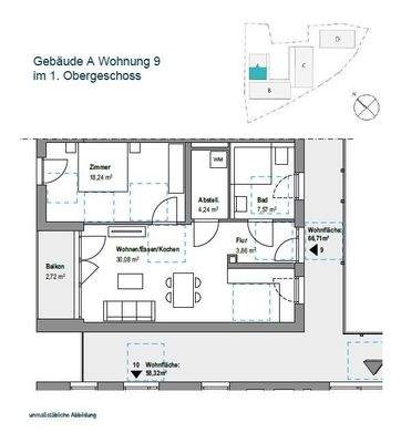 Grundriss Wohnung 9