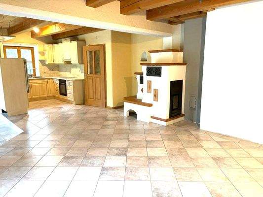 Kachelofen mit Wassertaschen