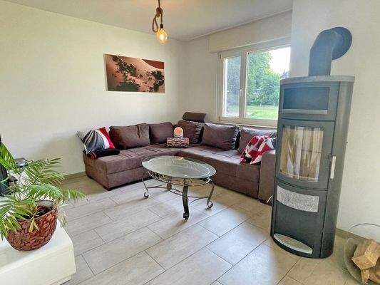 Wohnbereich mit Kaminofen