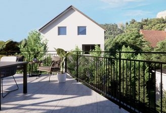 Balkon - 1. OG - Visualisierung, Abweichungen möglich!