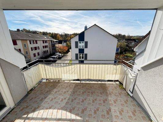 Der großzügige Balkon