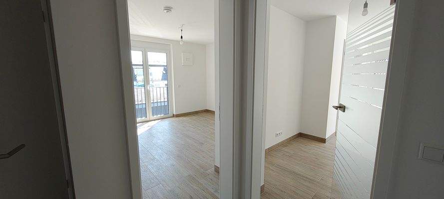 Blick ins Schlafzimmer