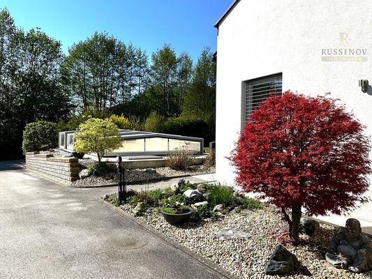 Einfahrt und Pool 2