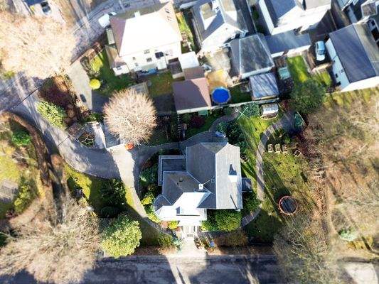 Vogelperspektive der Villa