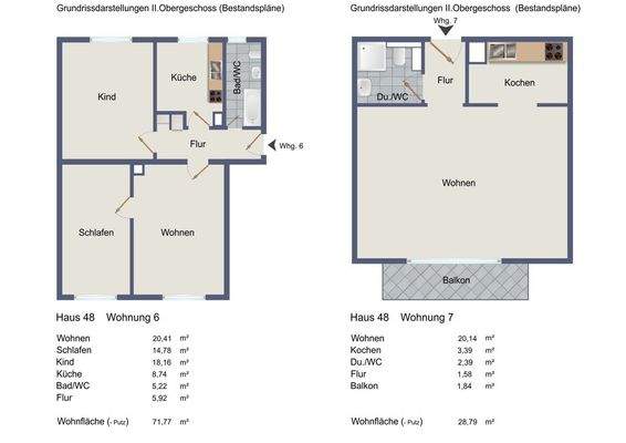 Bestandspläne II. OG.