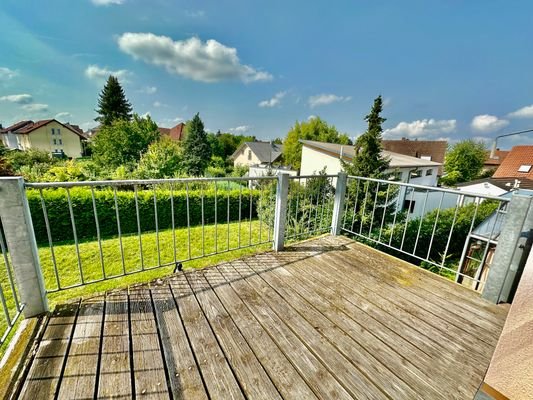 Südbalkon Blick ins Grüne