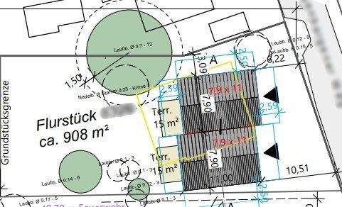 V9315b Ausschnitt Bauvorbescheid Vordergrundstück