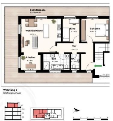 Wohnung 9 Grundriss