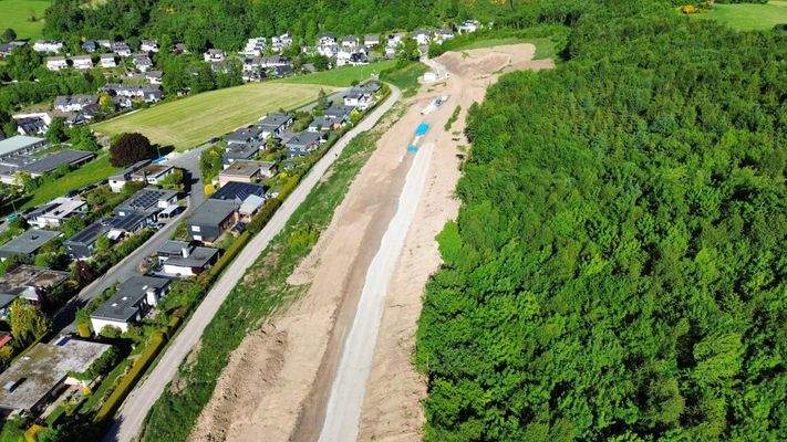 Blick auf den unteren Bereich des Baugebiets