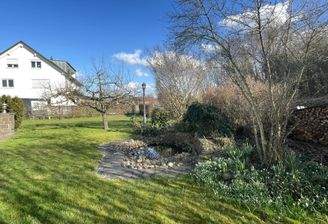 Idyllischer Garten mit kleinem Teich