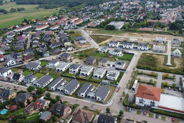 Blick auf das Baugebiet