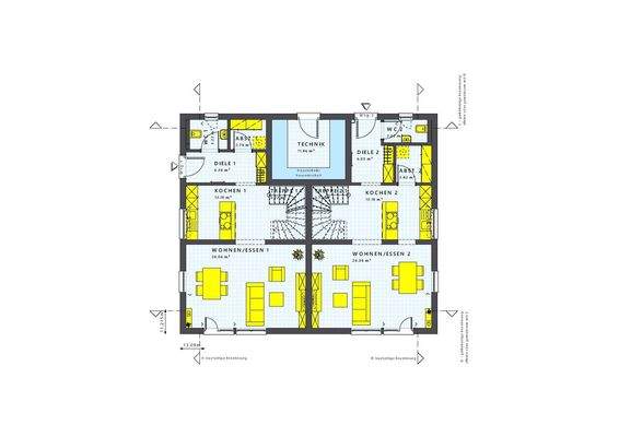Cleveres Doppelhaus-Konzept