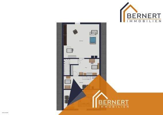 Grundriss visualisiert OG 2