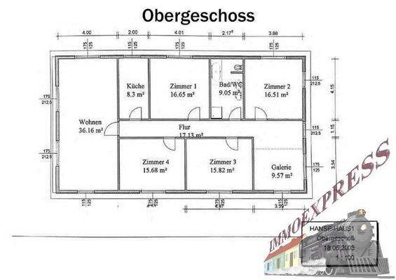 Plan Obergeschoß