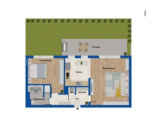 Grundriss Erdgeschosswohnung