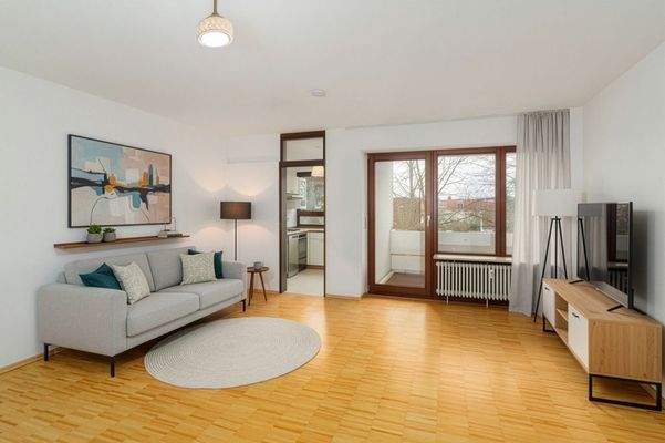 Wohnzimmer KI Staging