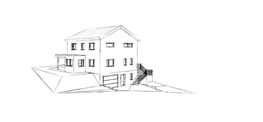 Entwurf Skizze BV EFH - Öhningen