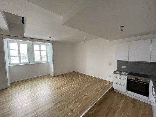 Wohnküche mit Sprossenfenstern