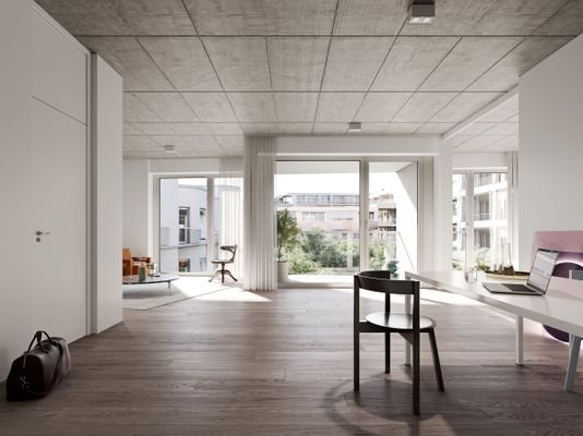 Helles Apartment mit Blick Richtung Hof