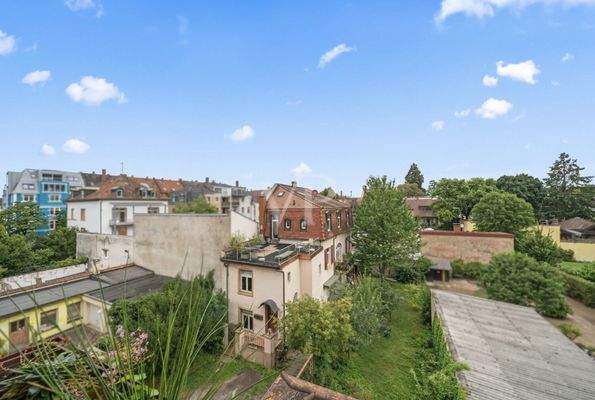 Blick auf das Hinterhaus 