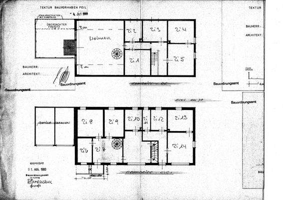 Grundriss Nebenhaus EG und OG