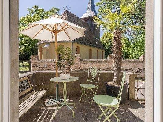 Blick auf die Terrasse