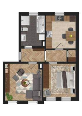 Wohnung Nr. 2 in 1. OG rechts 