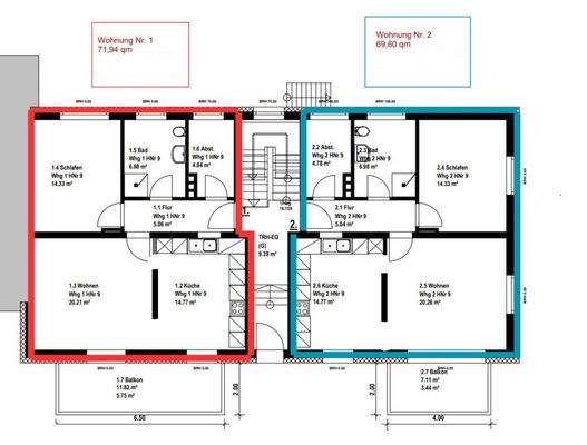 Wohnung Nr. 1&2 2025