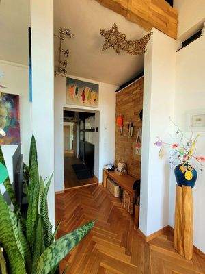 Garderobe sägerauhe Eiche