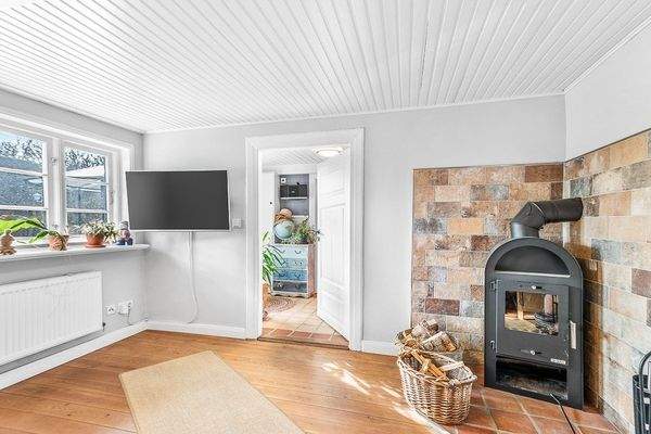 Wohnzimmer mit Kaminofen