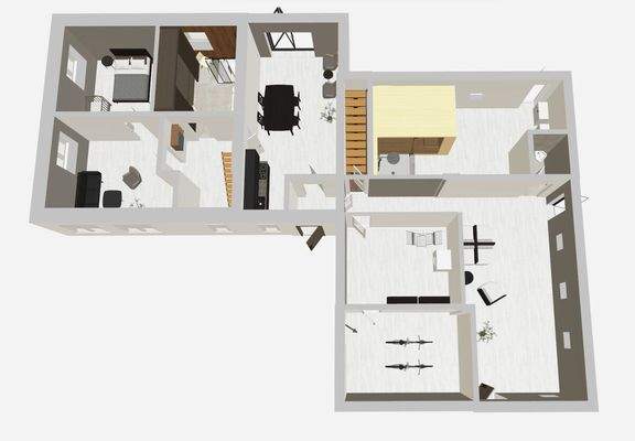 Grundriss EG mit potenzieller Sauna